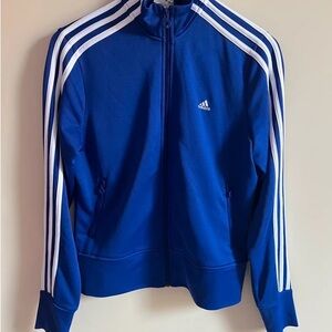 Adidas Blue Track Jacket with White Accents